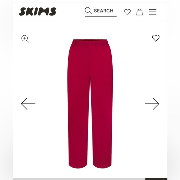 SKIMS Red Satin Pajama Set - Picture 7 of 14